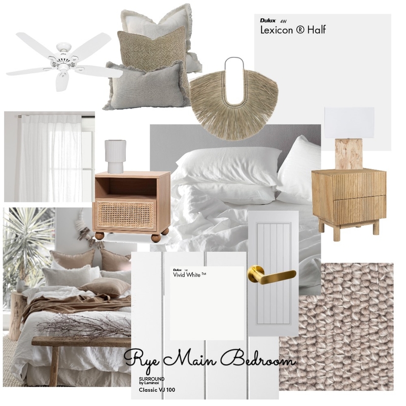 Rye MAIN bedroom Mood Board by Yvette Wilson on Style Sourcebook