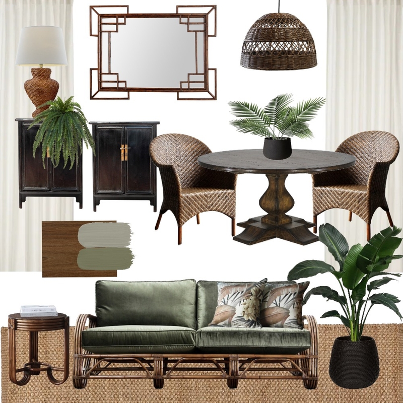 British Colonial Lounge Room Mood Board by Ballantyne Home on Style Sourcebook