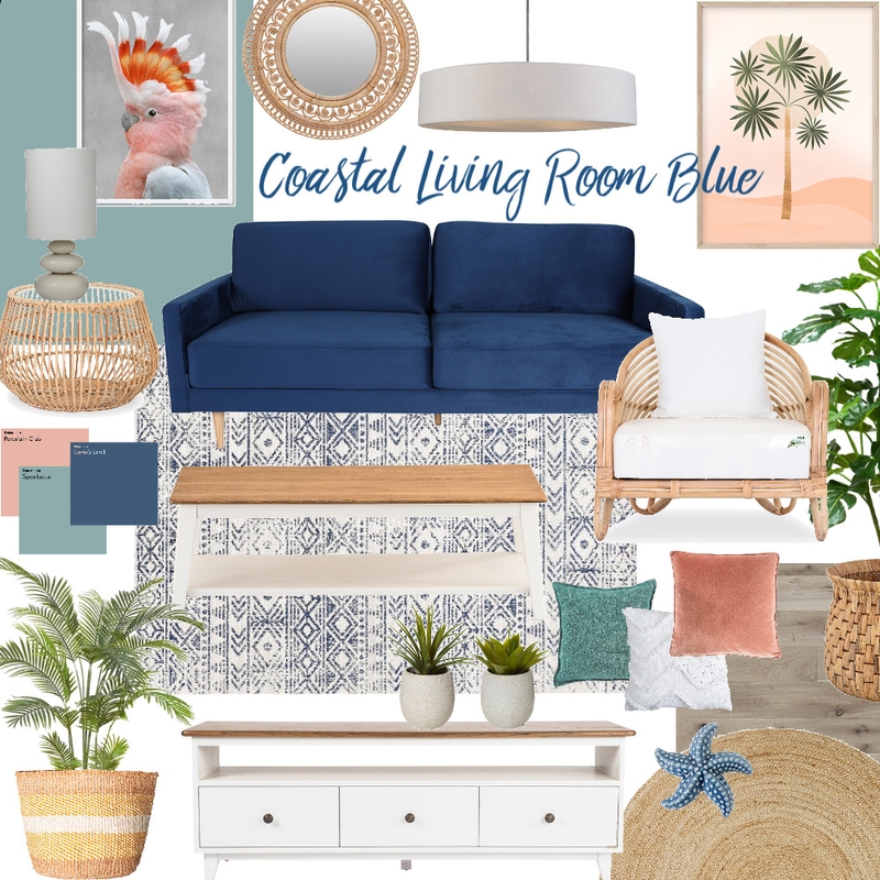 Coastal Living Room Blue Mood Board by Jenny Blume design & feng shui on Style Sourcebook