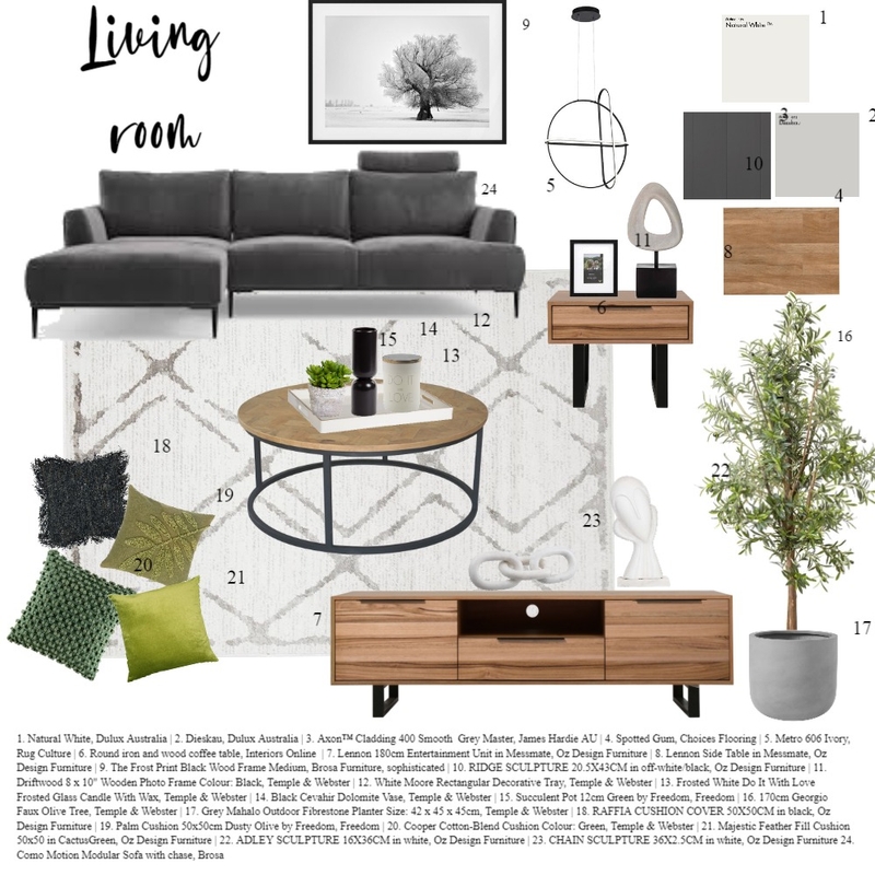 Living room Mood Board by Tunde H on Style Sourcebook