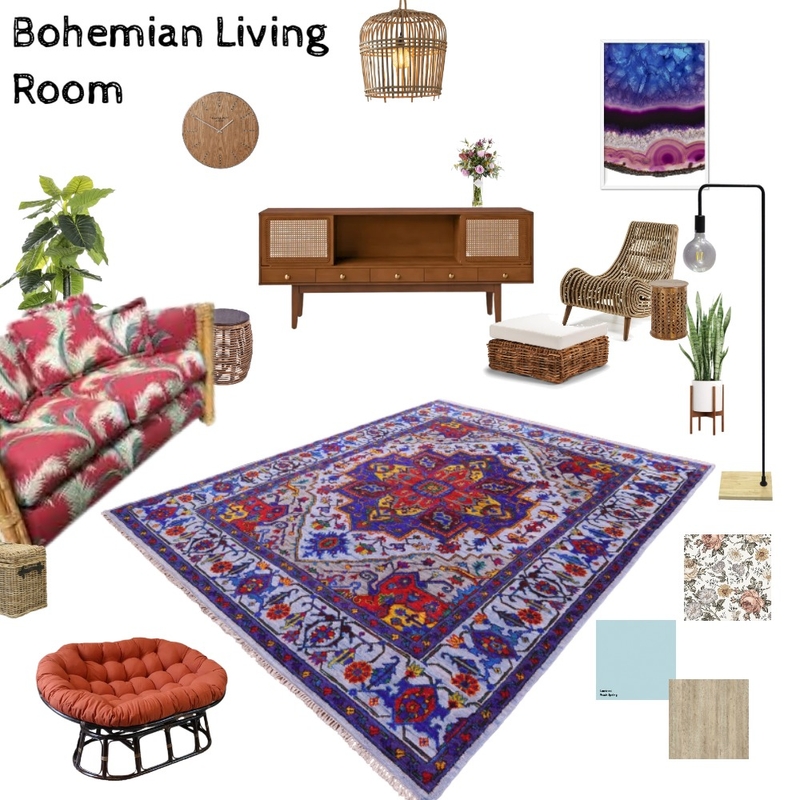 bohemian living room Mood Board by tz on Style Sourcebook