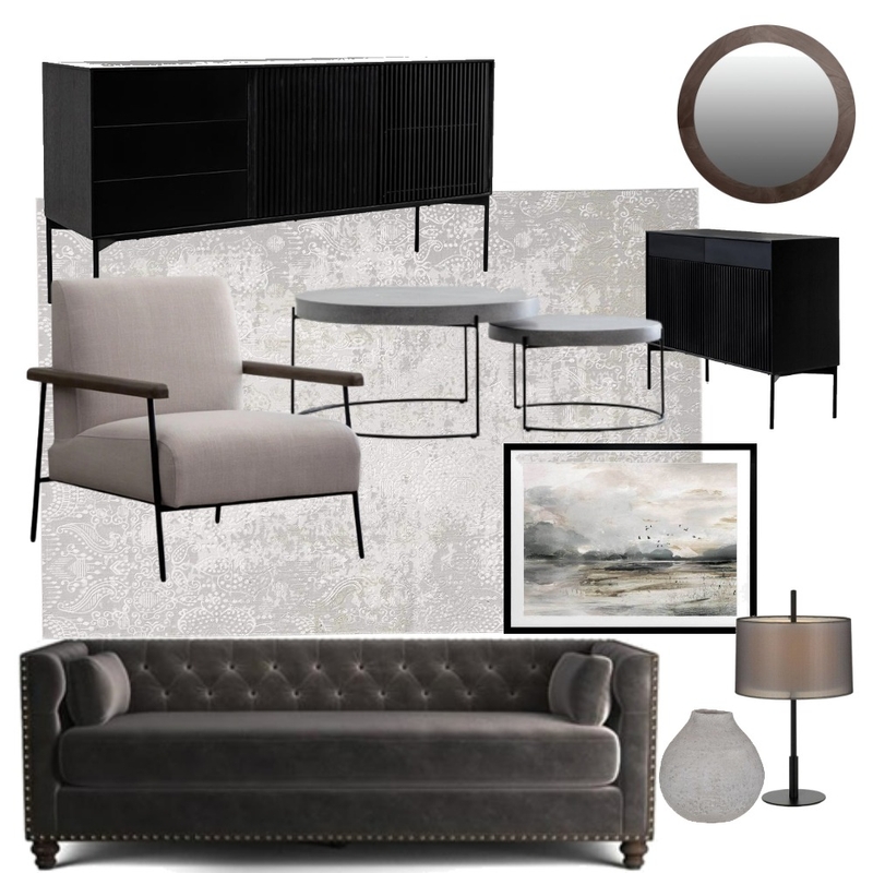 Formal Lounge - Mixed Walnut & Black Mood Board by Moniza on Style Sourcebook