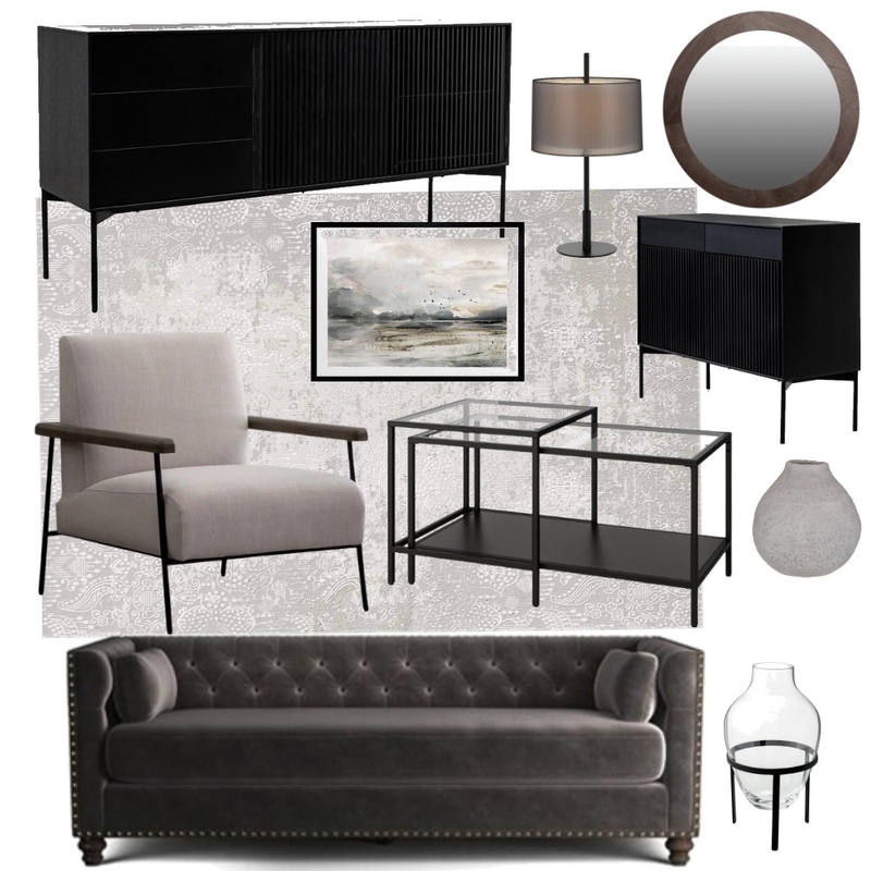 Formal Lounge - Mixed Walnut & Black Mood Board by Moniza on Style Sourcebook