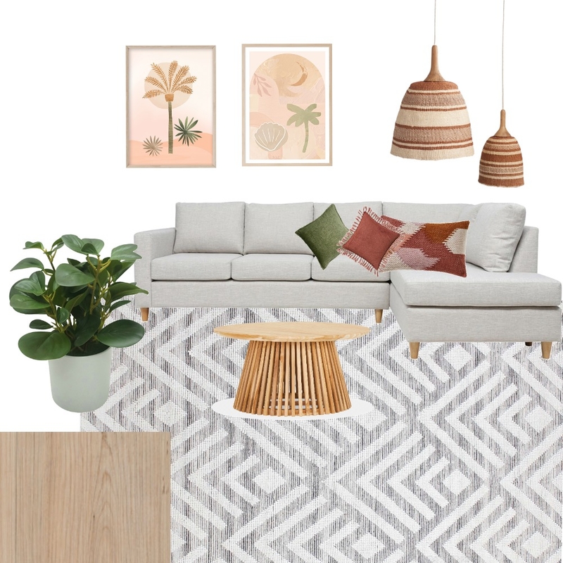 Globally Inspired Living Room Mood Board by Her Hands on Style Sourcebook