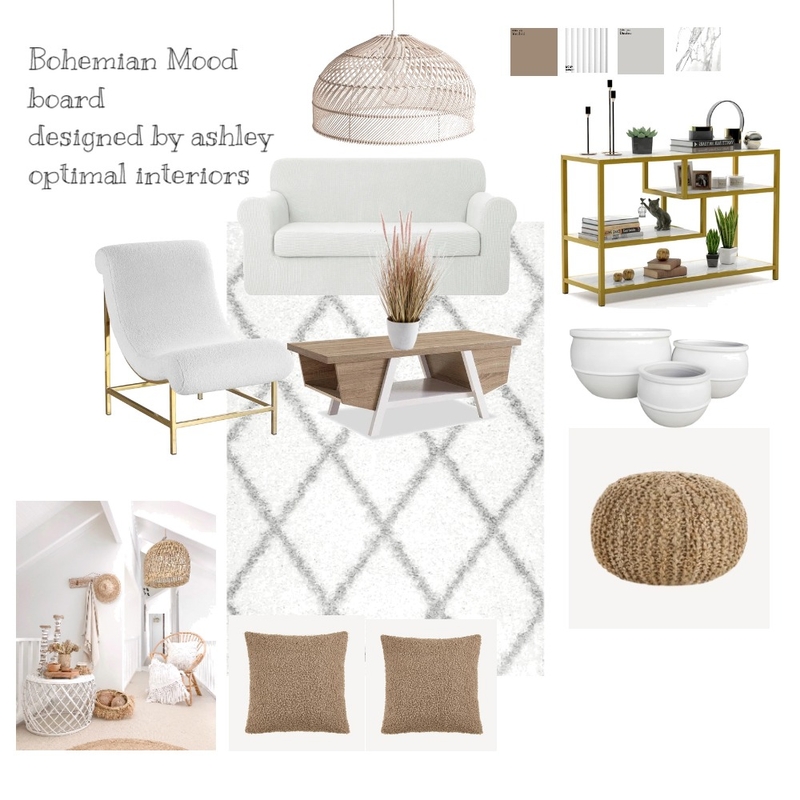 Bohemian Interior design by Ashley Mood Board by Nyangie on Style Sourcebook