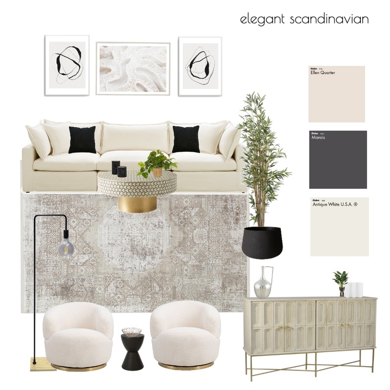 Elegant Scandinavian Mood Board by Kalyn Berg on Style Sourcebook
