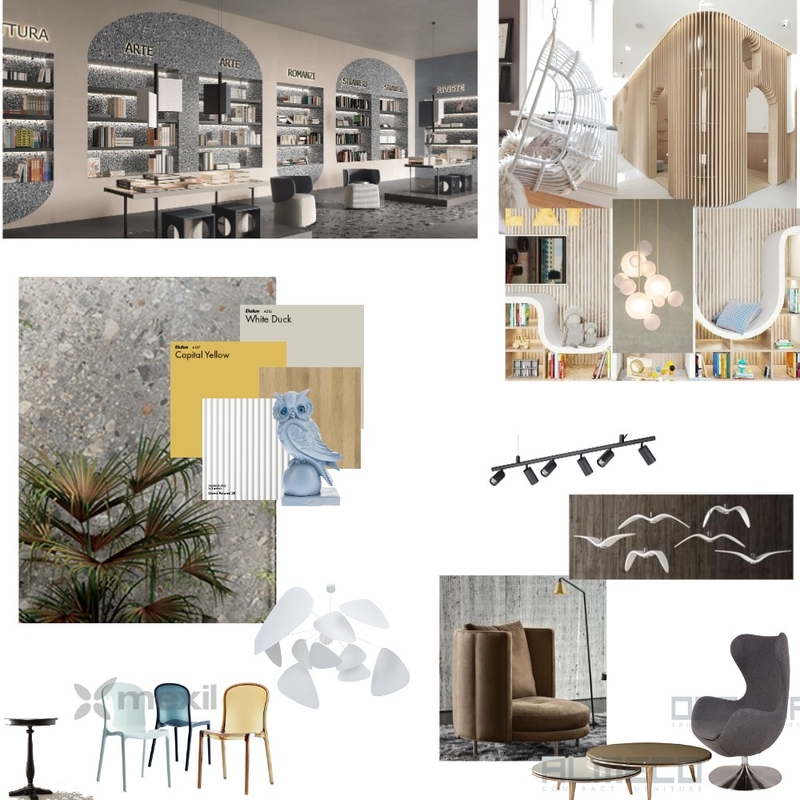 Bookstore Mood Board by vkourkouta on Style Sourcebook