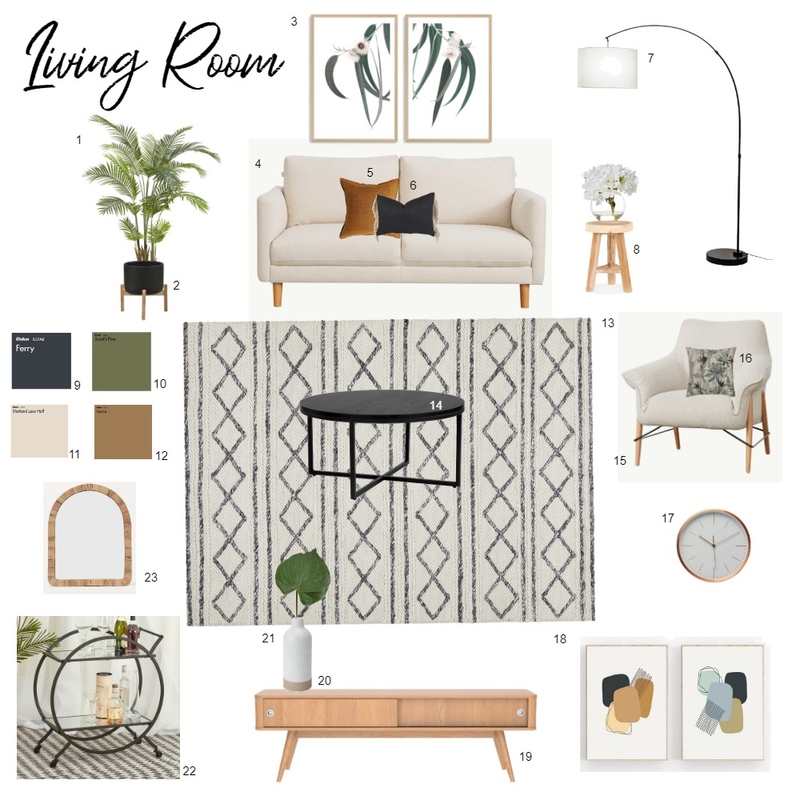 Living room - styling Mood Board by carwal on Style Sourcebook
