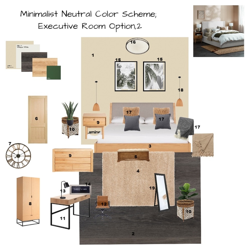Executive Bedroom Option 2 Mood Board by Asma Murekatete on Style Sourcebook