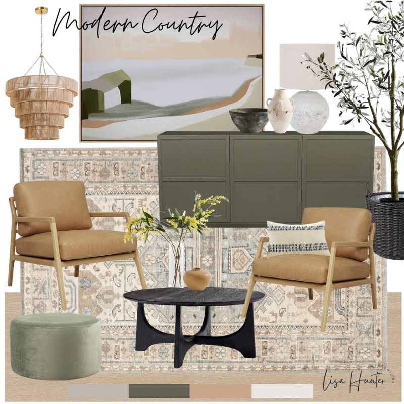 Modern Country - Mid Century Mood Board by Lisa Hunter Interiors on Style Sourcebook