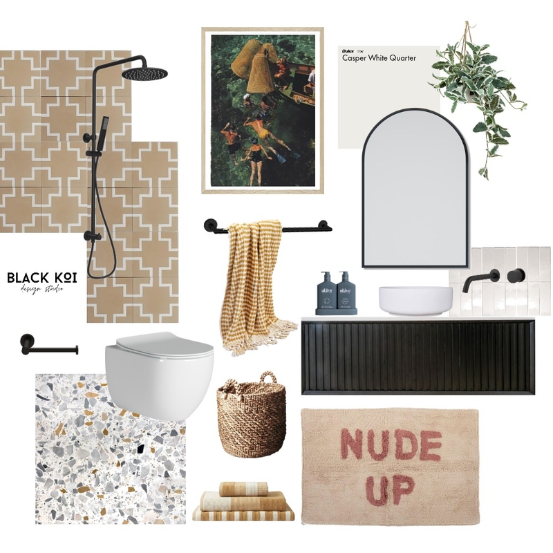 Mod 9 Bathroom Black Mood Board by Black Koi Design Studio on Style Sourcebook