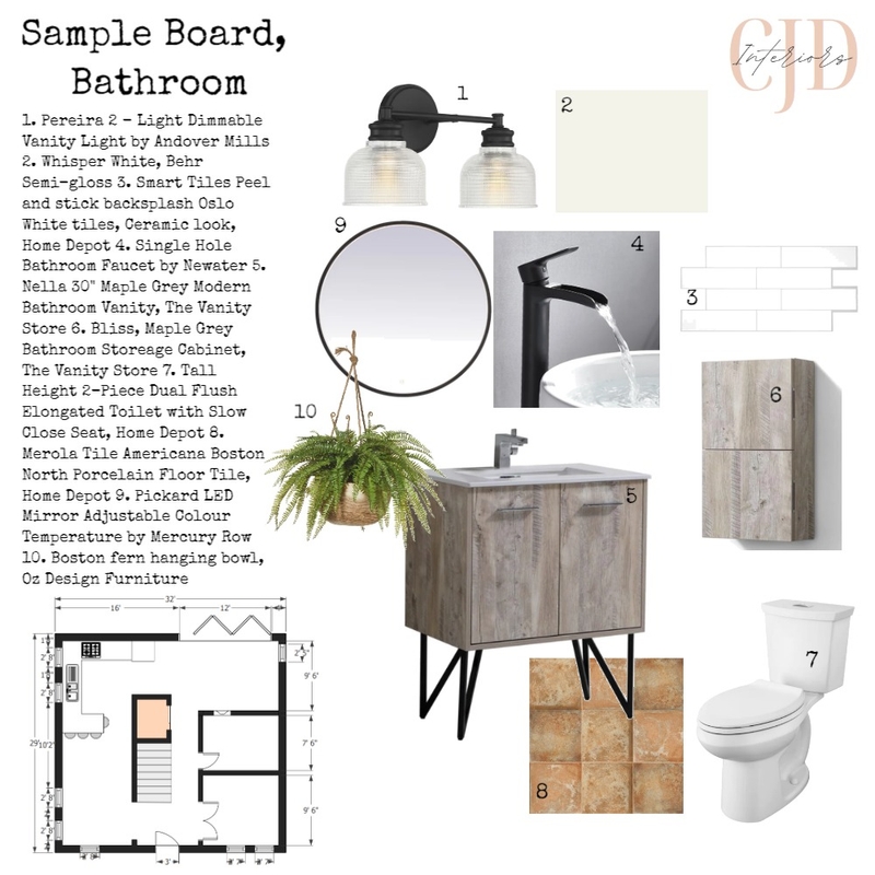 Bathroom Mood Board by Christine Dolap on Style Sourcebook