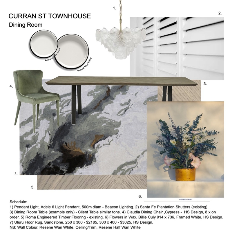 Dining Room - Option 1 Mood Board by Helen Sheppard on Style Sourcebook