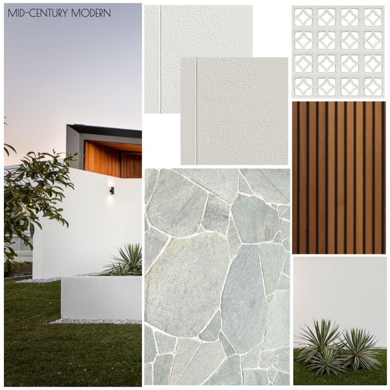 Mid Century Modern Facade Mood Board by DOT + POP on Style Sourcebook