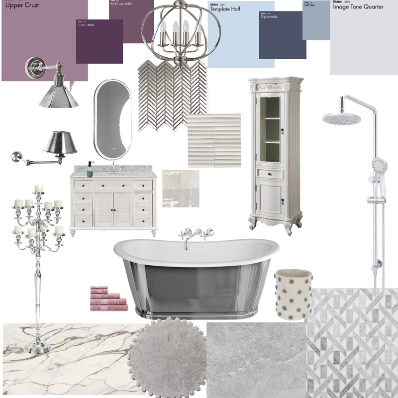 Traditional and formal master bath Mood Board by sarabrawley74 on Style Sourcebook