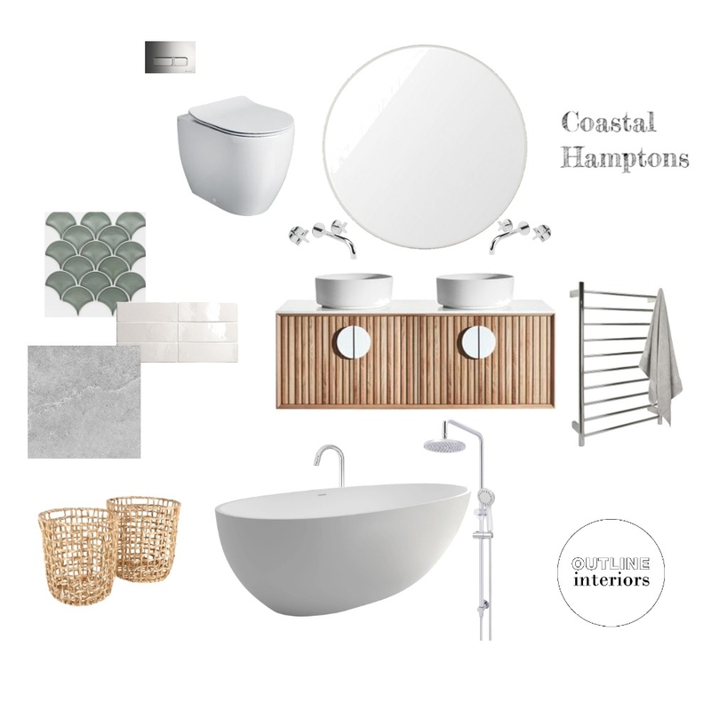 coastal Hamptons bathroom Mood Board by OutineInteriors on Style Sourcebook