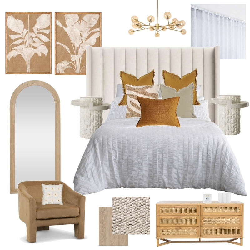 Bedroom with texture Mood Board by Masie Interiors on Style Sourcebook