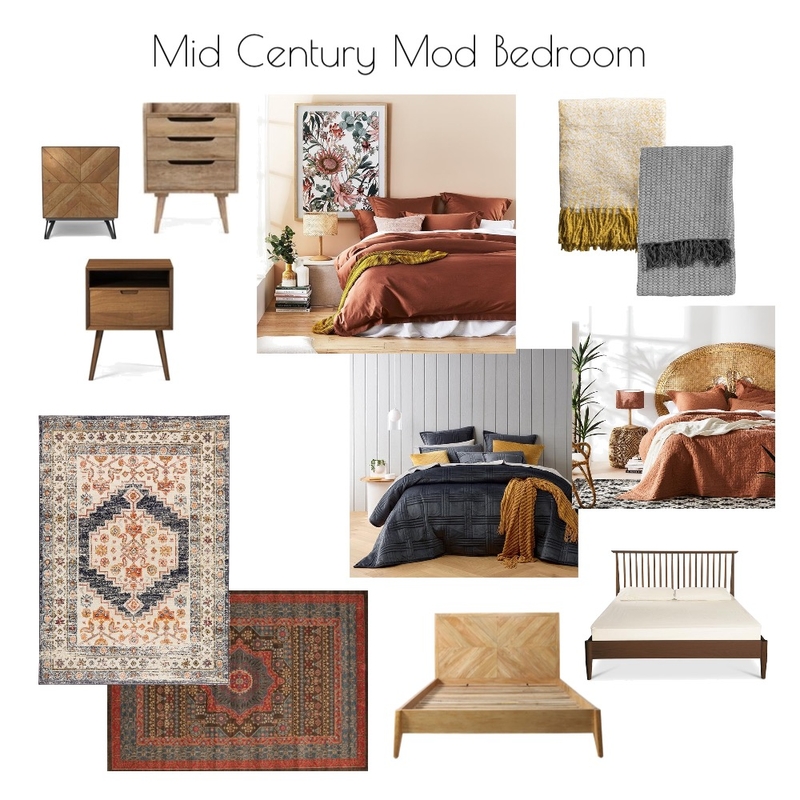 Mid Mod Bedroom Mood Board by decorate with sam on Style Sourcebook