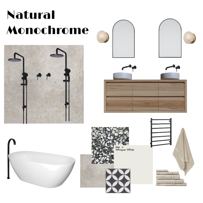 Natural Monochrome Mood Board by Siscon Projects on Style Sourcebook