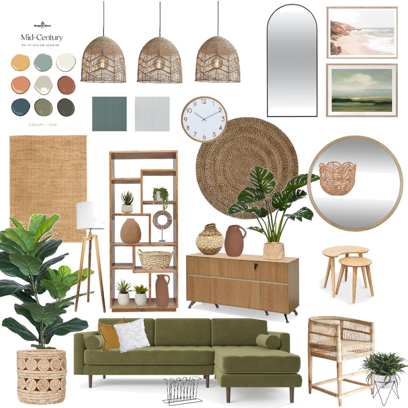 Mid-Centruy Boho Mood Board by LenitaMichelle on Style Sourcebook