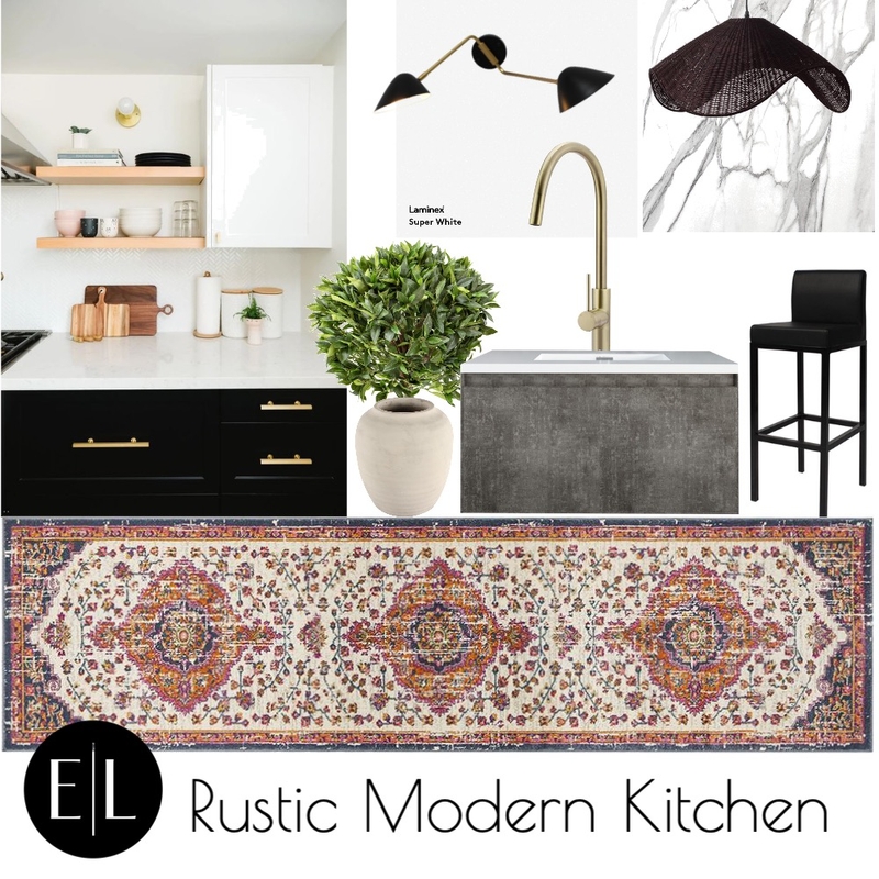 Rustic Modern Kitchen Mood Board by E.LUX Design on Style Sourcebook