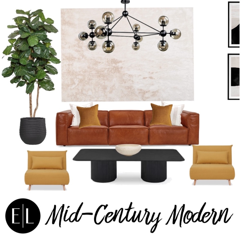 Mid-Century Modern Mood Board by E.LUX Design on Style Sourcebook