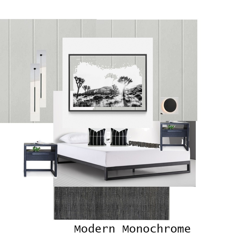 Modern Monochrome Desert Master Bedroom Mood Board by Kater222 on Style Sourcebook