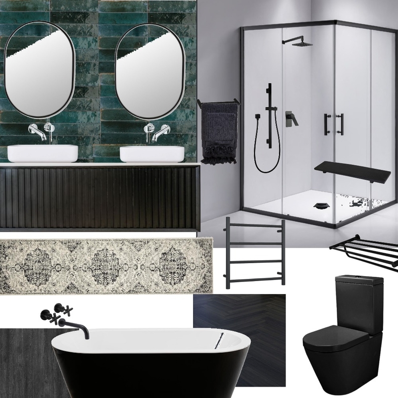 Another black bathroom Mood Board by sarabrawley74 on Style Sourcebook