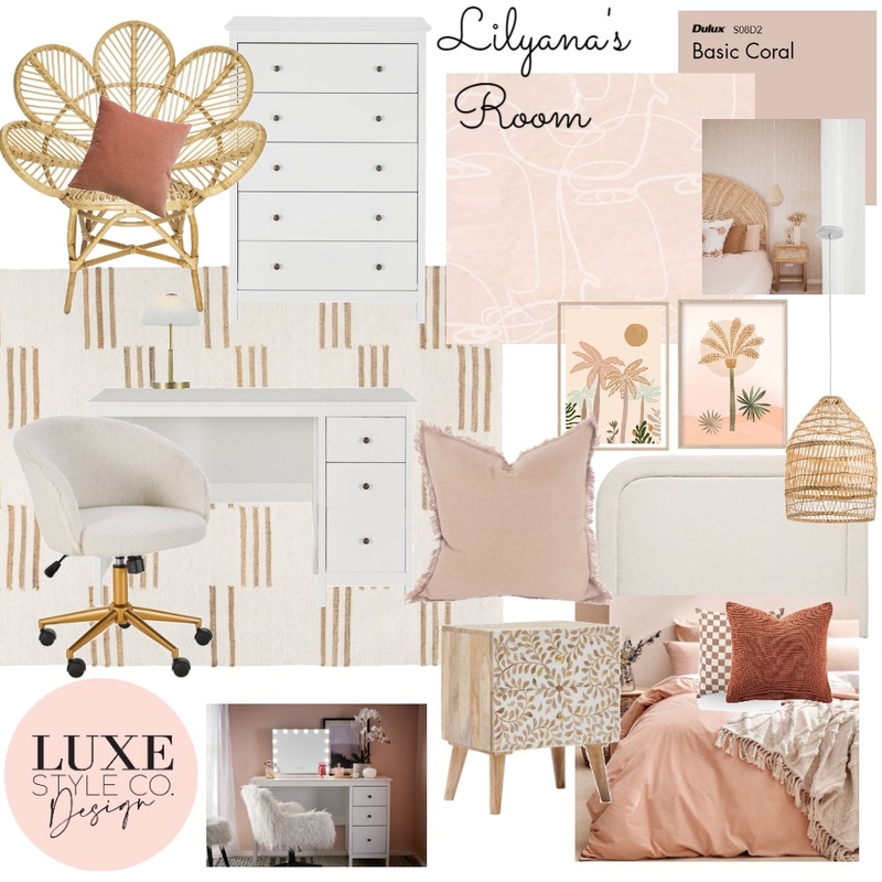 Lilyana's Room - Luxe Boho Mood Board by Luxe Style Co. on Style Sourcebook