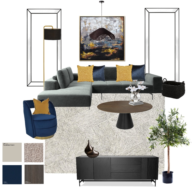 Urban Living Room Mood Board by celeste on Style Sourcebook