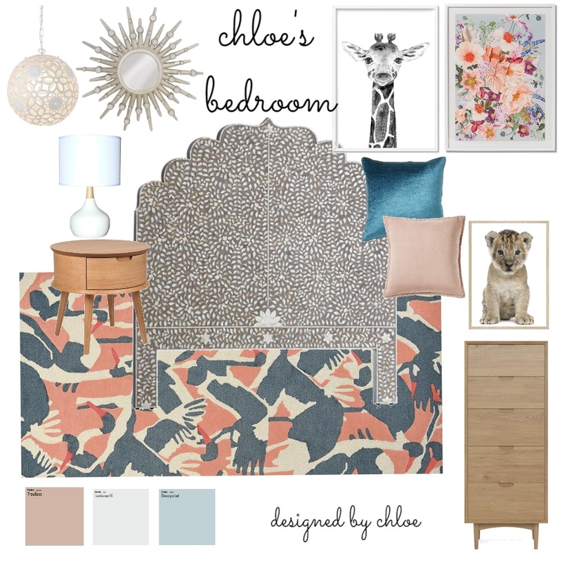 Chloe's Bedroom Design Mood Board by Lisa Hunter Interiors on Style Sourcebook