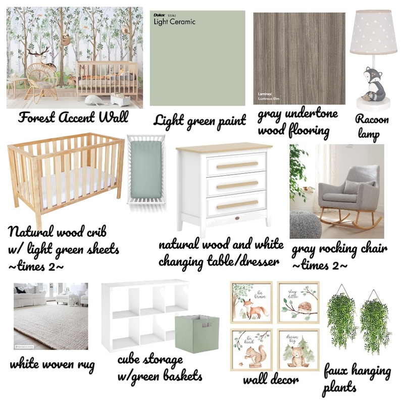 Forest Nursery Mood Board by gabbyspain on Style Sourcebook