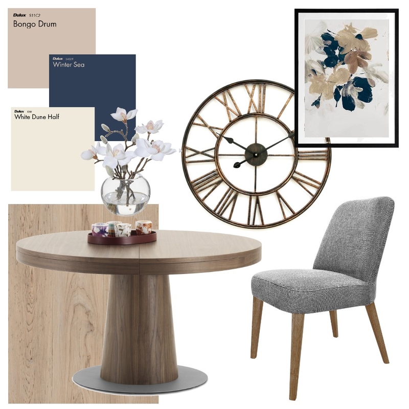 Navy Blue Floral Mood Board by Elaina on Style Sourcebook