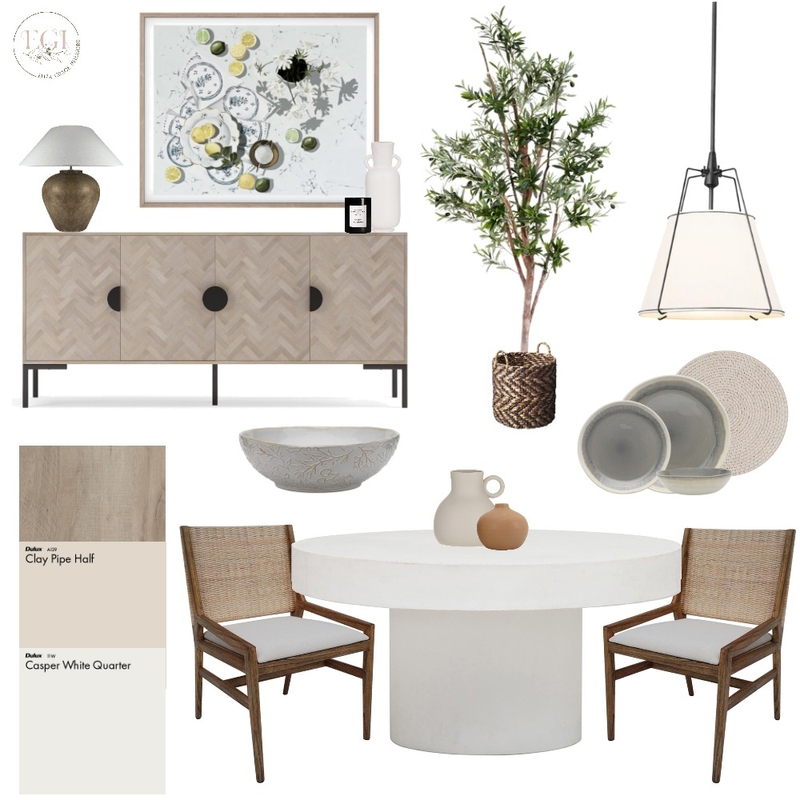 Contemporary Dining Room Mood Board by Eliza Grace Interiors on Style Sourcebook