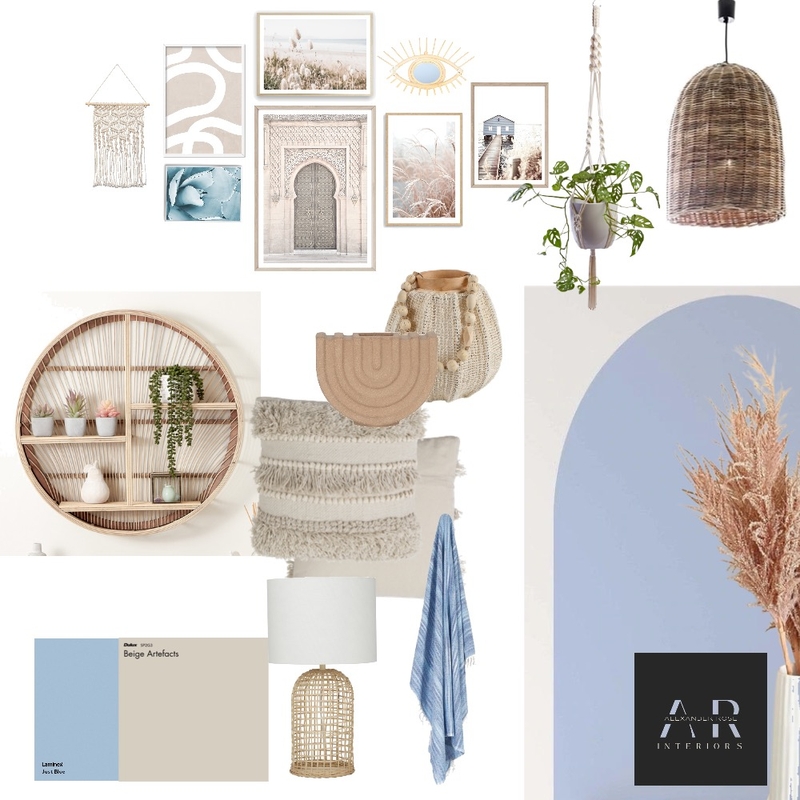 Blue Boho Chic Mood Board by Alexander Rose Interiors on Style Sourcebook