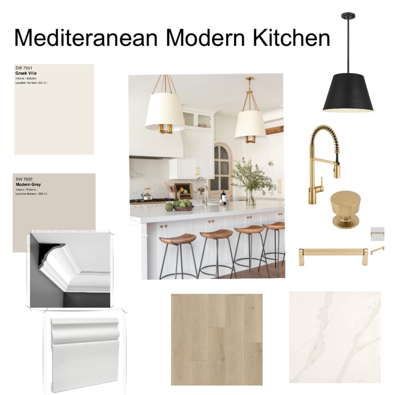 Modern Mediterranean Kitchen Mood Board by Mary Helen Uplifting Designs on Style Sourcebook
