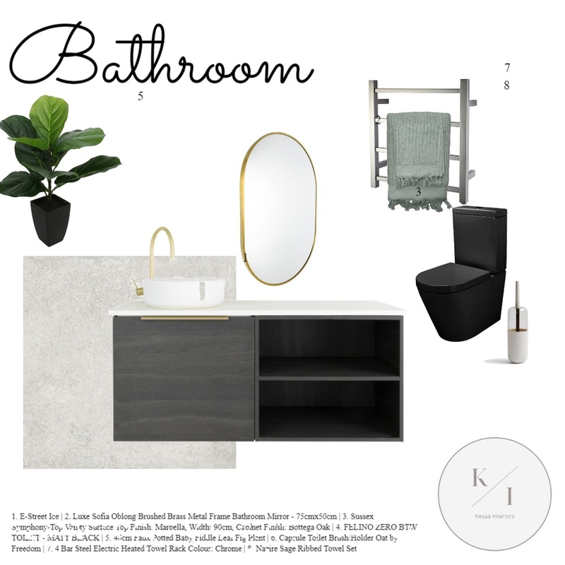 Law Office Bathroom Mood Board by Kesaa Interiors on Style Sourcebook