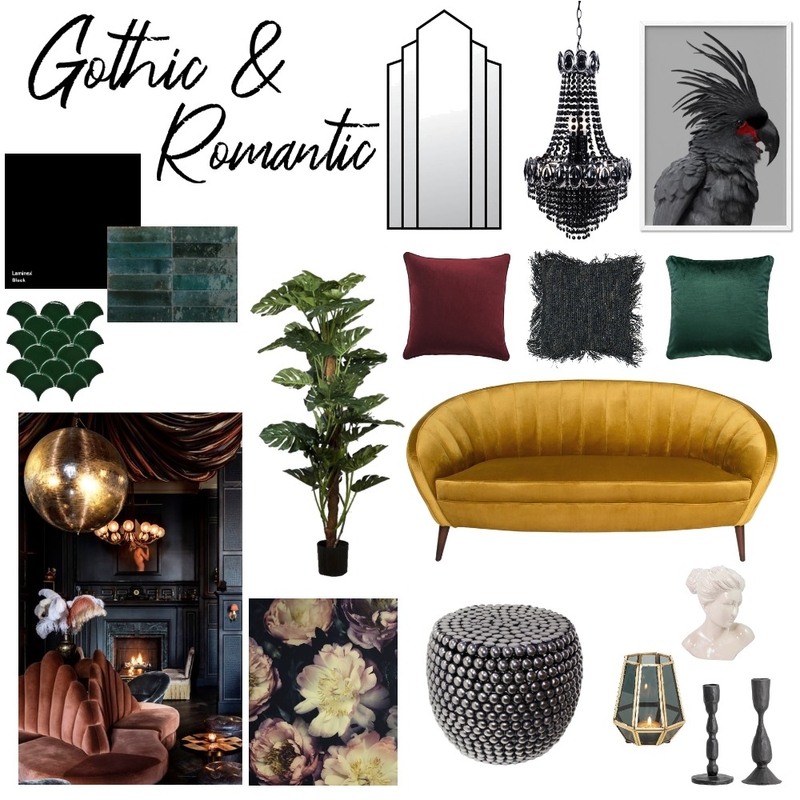 Gothic & Romantic Living Mood Board by Amber Fryza on Style Sourcebook