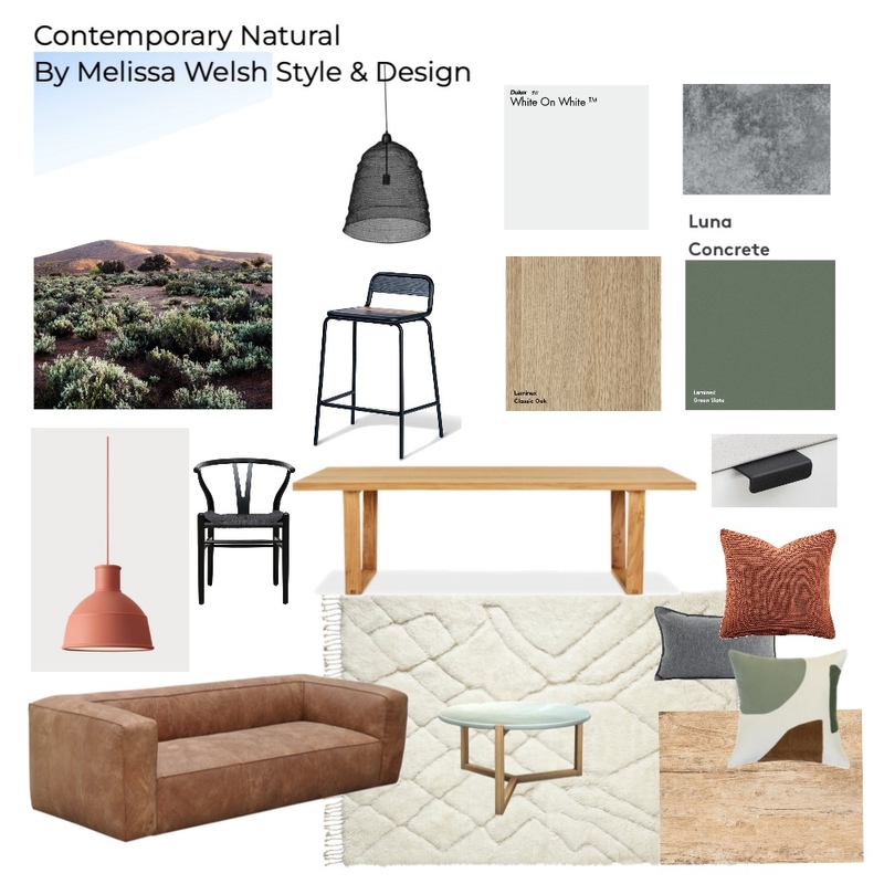 Naturally Contemporary Mood Board by Melissa Welsh on Style Sourcebook