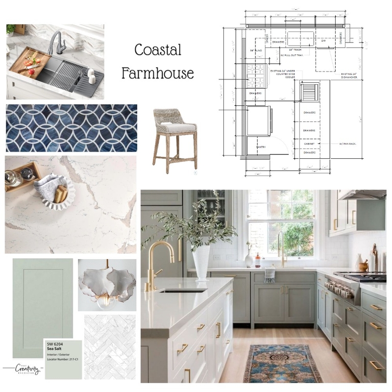 Coastal Farmhouse Kitchen Mood Board by A_Osborn on Style Sourcebook