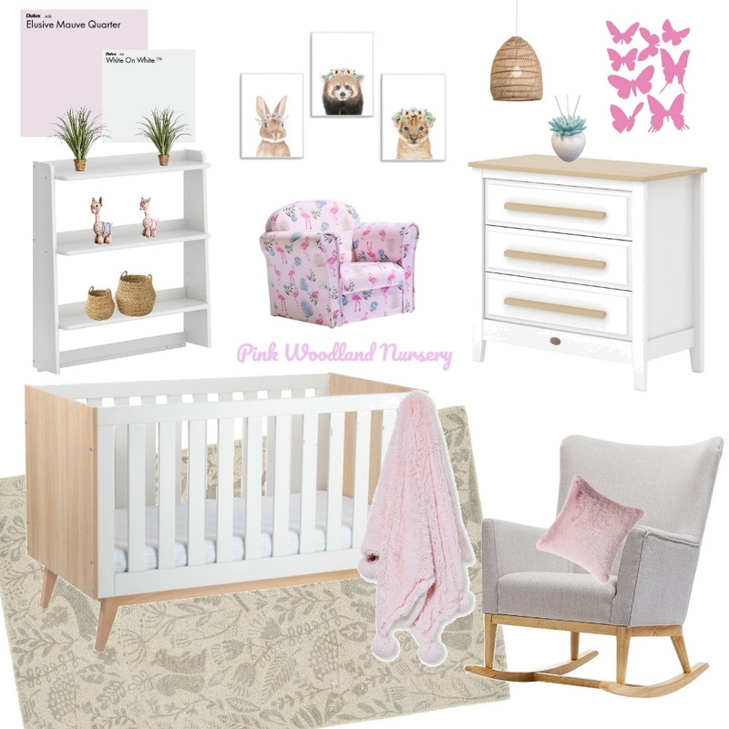Pink woodland nursery Mood Board by RAgnew on Style Sourcebook