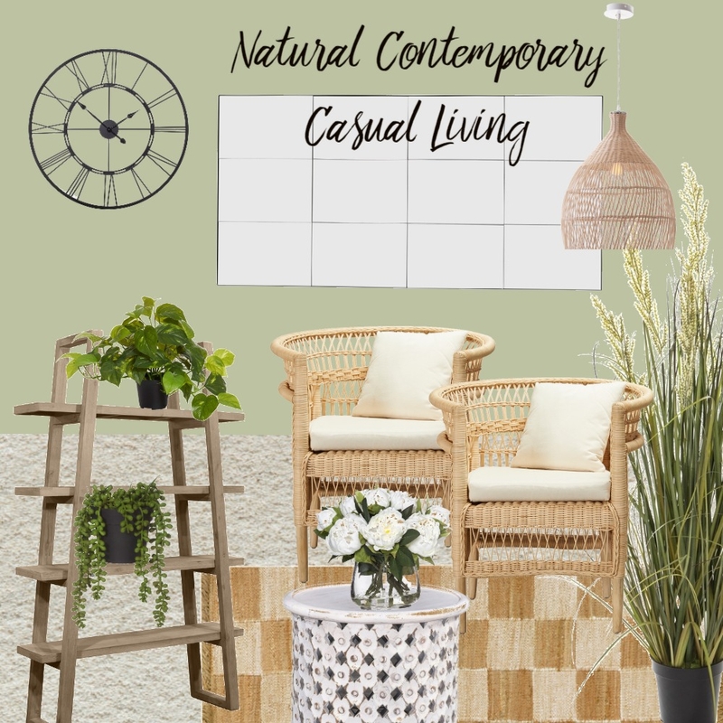 Natural Contemporary Living Mood Board by L-A on Style Sourcebook
