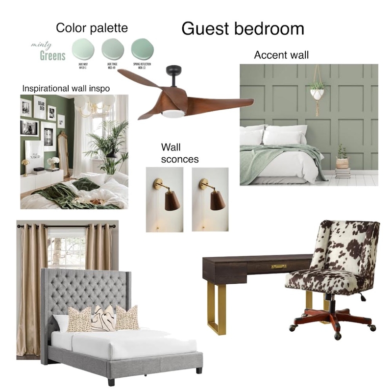 Residential Guest Bedroom Mood Board by Cashe Design Company, LLC on Style Sourcebook