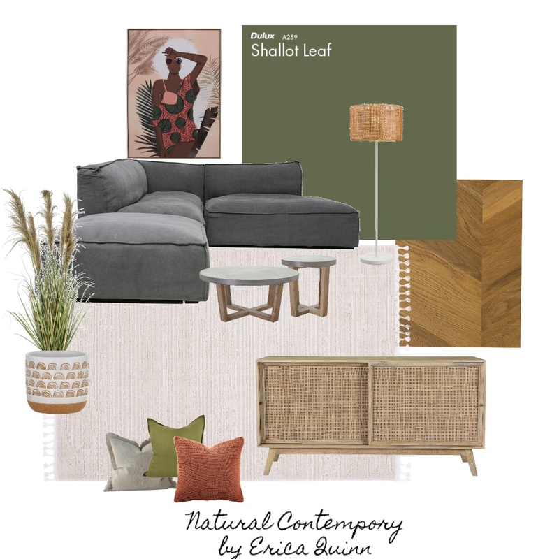 Natural Contemporary Living Room Mood Board by Erica Quinn on Style Sourcebook