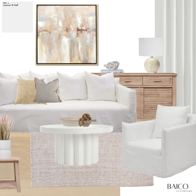 Natural Contemporary Living Mood Board by Baico Interiors on Style Sourcebook