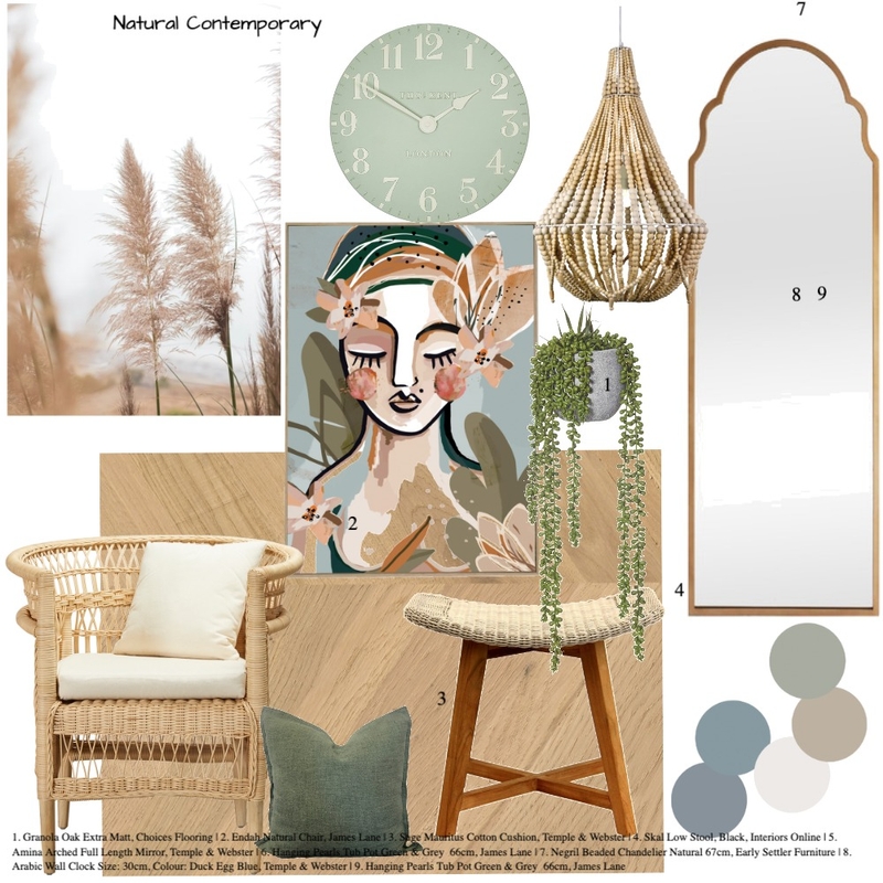 Natural Contemporary Mood Board by Pink August Design Co on Style Sourcebook