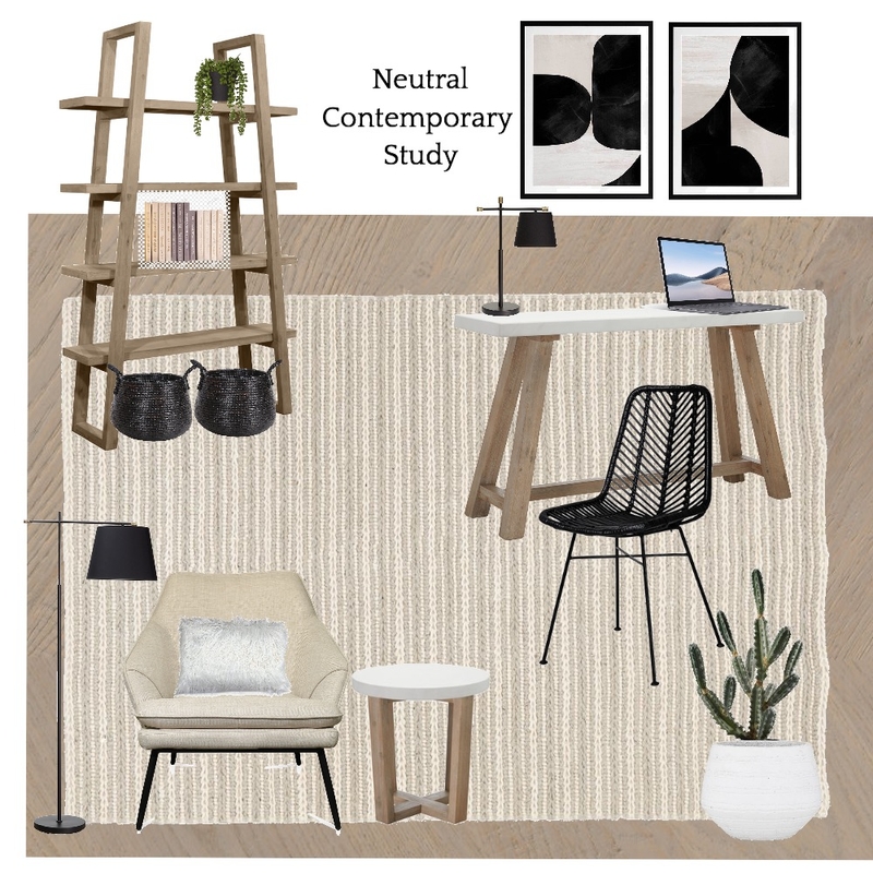 Neutral Contemporary Study Mood Board by Melp on Style Sourcebook