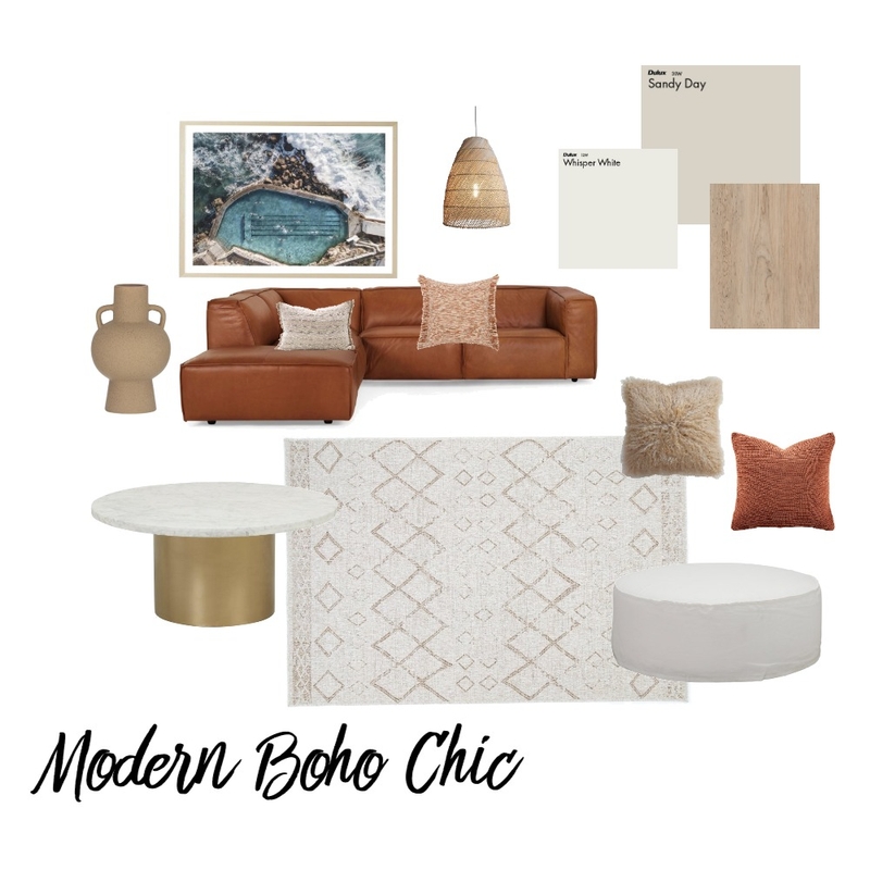 Modern Boho Chic living room Mood Board by Playa Interiors on Style Sourcebook