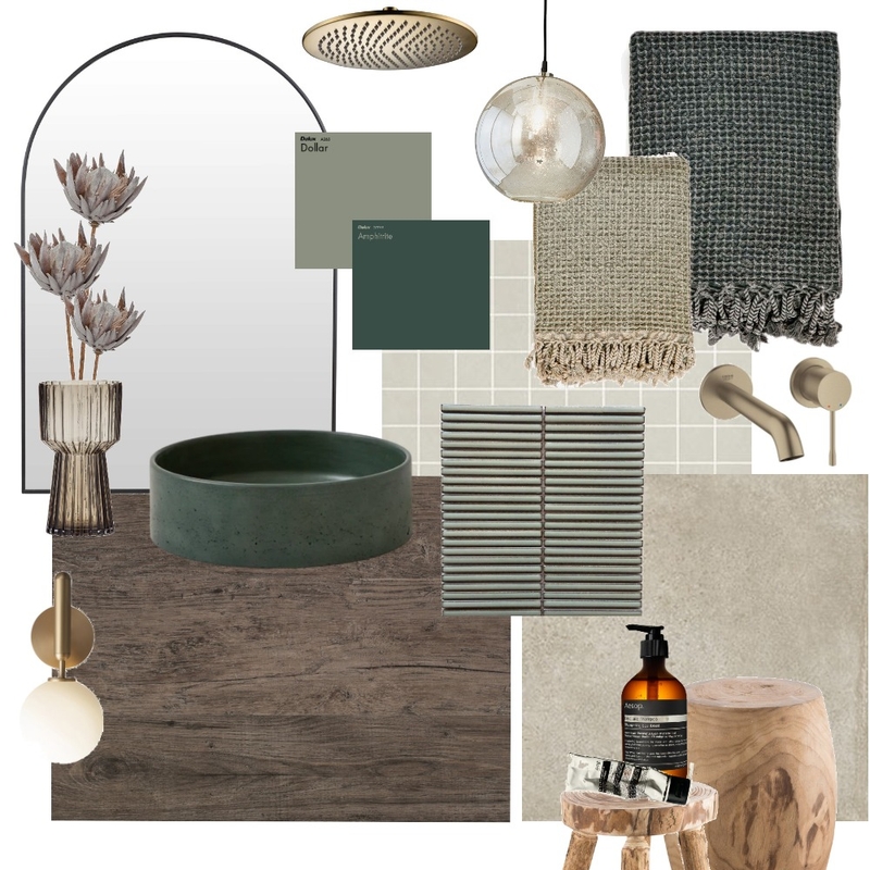 GREEN BATHROOM Mood Board by aprilcfrancis on Style Sourcebook