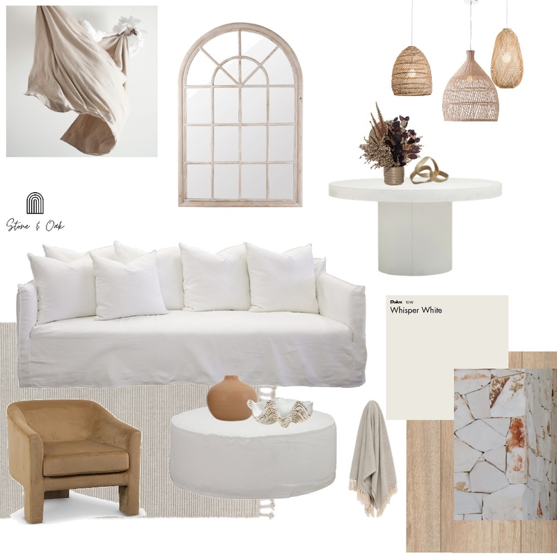 Natural Contemporary Mood Board by Stone and Oak on Style Sourcebook